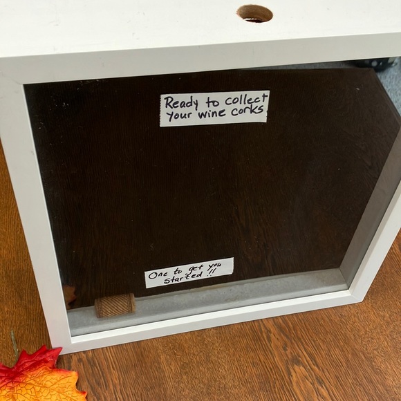 Shadow box—Wine cork collector, 13”x13”-wall hang or stand on your bar. - Picture 1 of 5